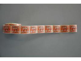 Traliezegels 2½ + 7½ cent in strippen van 60 en 100 ex. beide met beginstrook, cat.w. 2100 ++  