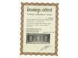 1 t/m 10 gulden met certificaat Moeijes 1987 voor nrs. 535-537, cat.w. 1150