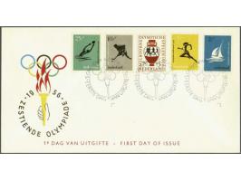 Fdc E26 Olympiade, onbeschreven pracht ex. met open klep en attest Vleeming 2014, cat.w. 225