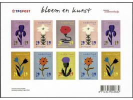 Bloem en Kunst 10x 39 cent met variëteit geheel ongeperforeerd, cat.w. 300