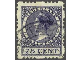 Driegaats 7½ cent violet gebruikt in de postzegelplakmachine met kortebalkstempel Amsterdam 31-12-1(927), pracht ex. met cert