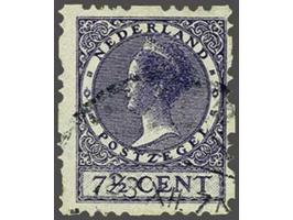 Driegaats 7½ cent violet gescheurd van de rol met stempel Amsterdam 23-12-1927, pracht ex. (linksonder korte kam) met certifi