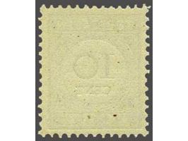 10 cent lichtblauw en zwart tanding 12½ x 12 grote gaten type III met certificaat Vleeming 2017, origineel spikkeltje in gom,