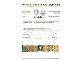 15 cent t/m 7½ gulden met certificaat NKD 2014 (4½ gulden met plakkerrestje), cat.w. 1100