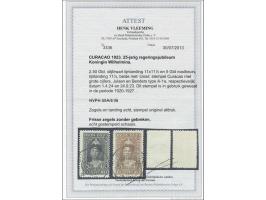 Jubileum 1923 2½ gulden olijfzwart en 5 gulden roodbruin, pracht ex. met certificaat Vleeming 2013, cat.w. 540