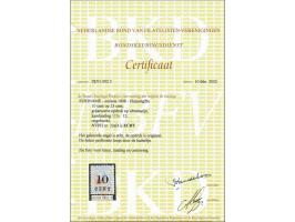 Hulpuitgifte 10 op 25 cent ultramarijn tanding 11½ x 12, pracht ex. met certificaat Ned. Bond 2002, cat.w. 825