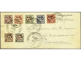 Do. X 10 cent t/m 1½ gulden op envelop 18-8-1931 naar Amsterdam, pracht ex., cat.w. 325+