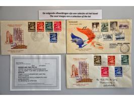 collectie fdc's vanaf E1 w.b. betere (o.a. E1 met geschreven adres naar Boedapest zonder klep), E2 met uitgegomd adres met at