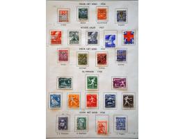 collectie 1852-1990 meest gestempeld met beter ex. inclusief luchtpost, port, roltanding in Holland album en port deels engro