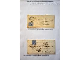 postgeschiedenis Amersfoort en omgeving 1814-1900 (ca. 120 ex.) w.b. o.a. emissies 1864, 1867 en 1872 op poststuk, punt- (nrs