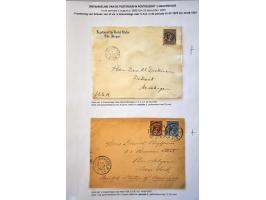 postgeschiedenis Den Haag en omstreken (ruim 500 ex) w.b. 3 stuiverstempels (5x), departementstempels (o.a. Déb 119 Schiedam)