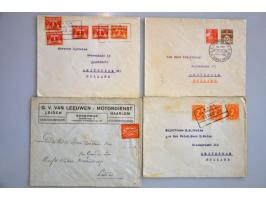 poststukken en prentbriefkaarten (ca. 60 ex.) w.b. scheepsstempels, 1e-emissiebrief, fdc's (o.a. particulier cover Kind 1950)