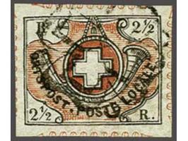 Winterthur 2½ rappen black grey and orange red (Zst. no. 12), very fine signed Fulpius with 1988 Robineau and Emil Rellstab c