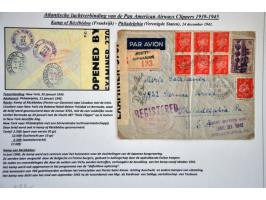 Pan American Airways Clippers, collection of 35 covers from European countries 1939-1945 (including Bohemia and Moravia, Bulg