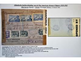 Pan American Airways Clippers, collection of 35 covers from European countries 1939-1945 (including Bohemia and Moravia, Bulg