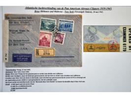 Pan American Airways Clippers, collection of 35 covers from European countries 1939-1945 (including Bohemia and Moravia, Bulg