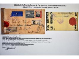 Pan American Airways Clippers, collection of 35 covers from European countries 1939-1945 (including Bohemia and Moravia, Bulg