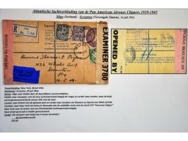 Pan American Airways Clippers, collection of 35 covers from European countries 1939-1945 (including Bohemia and Moravia, Bulg