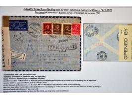 Pan American Airways Clippers, collection of 35 covers from European countries 1939-1945 (including Bohemia and Moravia, Bulg