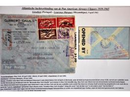 Pan American Airways Clippers, collection of 35 covers from European countries 1939-1945 (including Bohemia and Moravia, Bulg