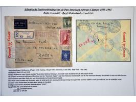 Pan American Airways Clippers, collection of 35 covers from European countries 1939-1945 (including Bohemia and Moravia, Bulg