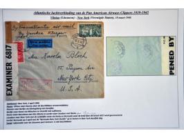 Pan American Airways Clippers, collection of 35 covers from European countries 1939-1945 (including Bohemia and Moravia, Bulg