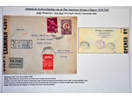 Pan American Airways Clippers, collection of 35 covers from European countries 1939-1945 (including Bohemia and Moravia, Bulg