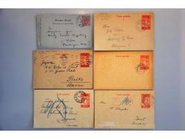 about 1500 used postal stationery including better items, cancellations, with additional franking, registered, censored, fore