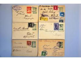 about 1500 used postal stationery including better items, cancellations, with additional franking, registered, censored, fore