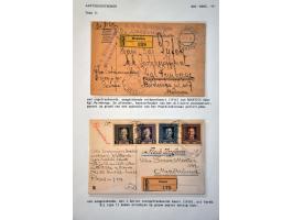 collection registered covers 1887-1918 (43 ex.) from various towns with many better items including mixed frankings, postal s