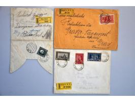 collection registered covers 1887-1918 (43 ex.) from various towns with many better items including mixed frankings, postal s