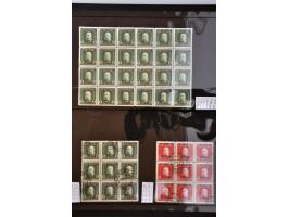 overprint issues 1914-1918, specialized collection used and */** with types, perforations, many varieties, some covers etc., 