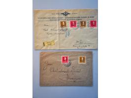 overprint issues 1914-1918, specialized collection used and */** with types, perforations, many varieties, some covers etc., 