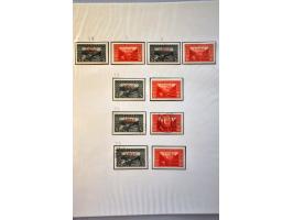 specialized collection 1906-1918 used and */** with a.o. imperforated, large section Coleman perforations, overprint varietie