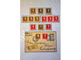 specialized collection 1906-1918 used and */** with a.o. imperforated, large section Coleman perforations, overprint varietie